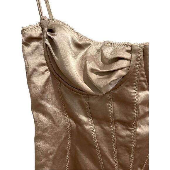 House OF CB Sweetheart Neck Bustier Top Women's Chantal Sand Size Large - Picture 4 of 13